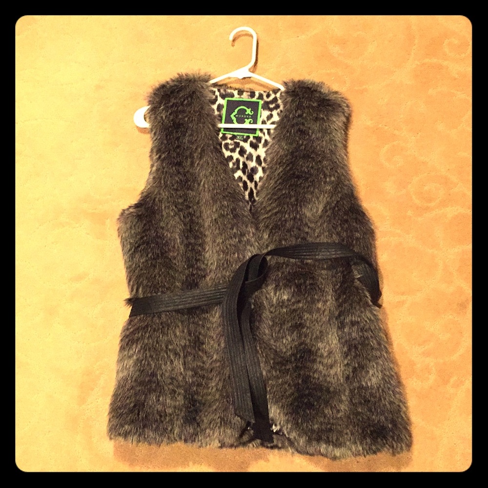 Faux fur vest